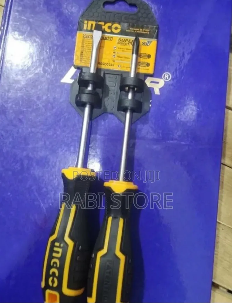 2 PCS Screwdriver Set 5" (1pc Slotted, 1pc Phillips) HKSD0248 .