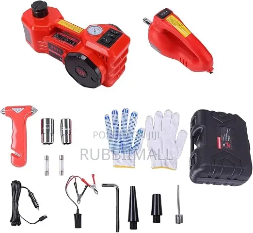 5-Ton 12V DC Electric Hydraulic Car Jack and Impact Wrench Kit