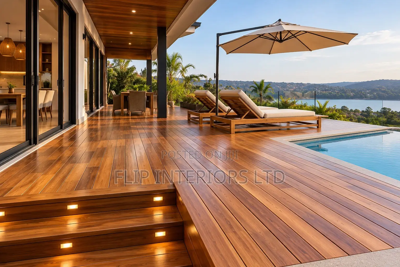 Premium Teak Wood Decking Installation