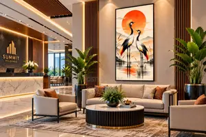 Crested Crane African Wildlife Wall Art 120x60cm – Framed Canvas