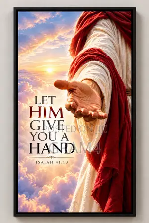 Christian Jesus Wall Art 120x60cm – Floating Frame Canvas