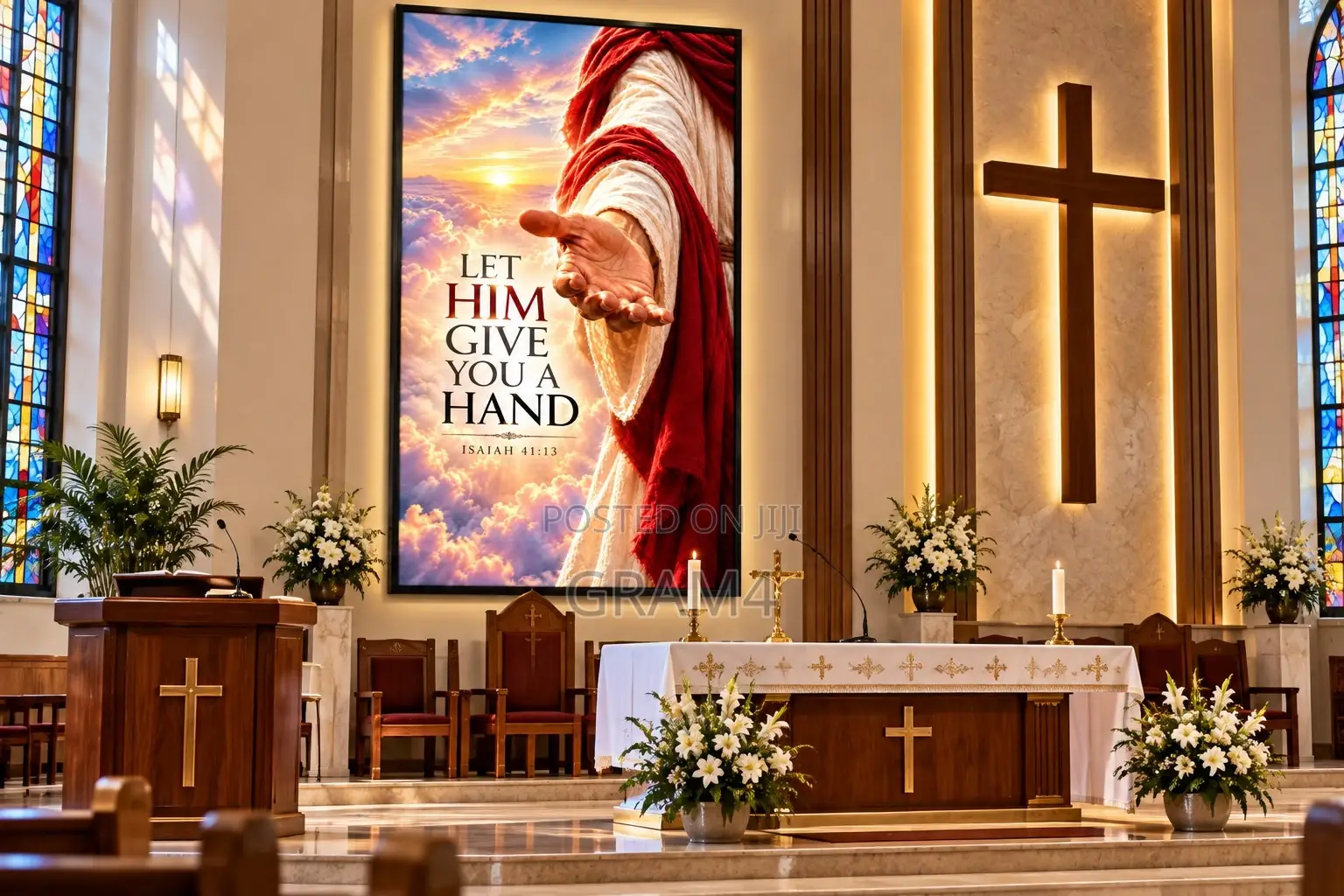 Christian Jesus Wall Art 120x60cm – Floating Frame Canvas