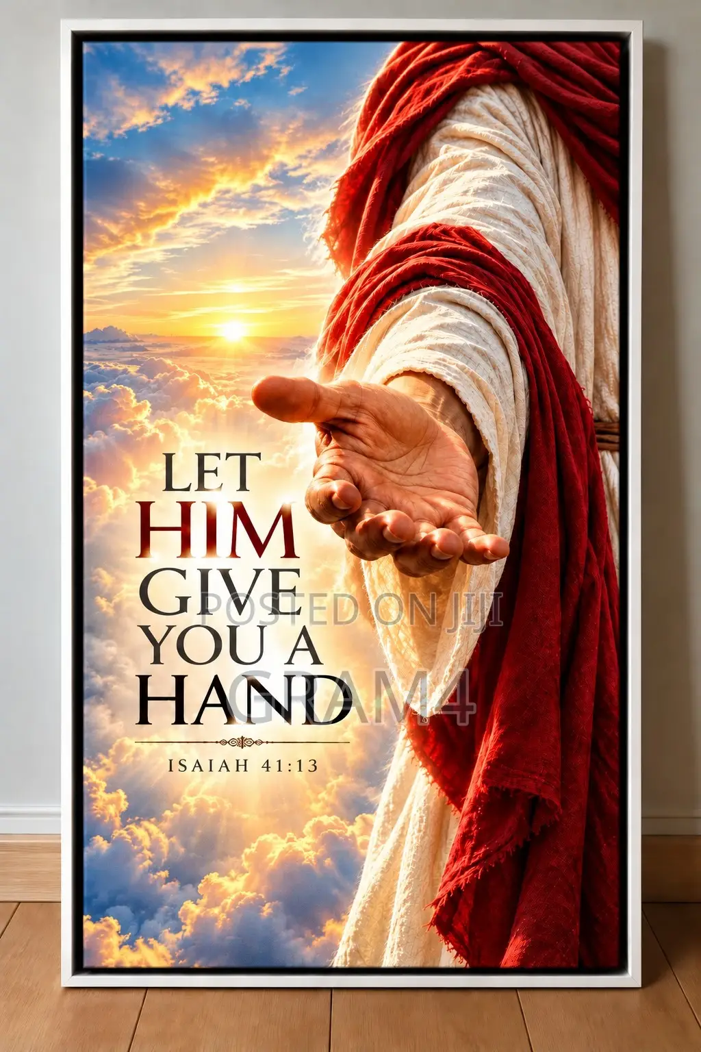 Christian Jesus Wall Art 120x60cm – Floating Frame Canvas