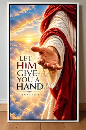 Christian Jesus Wall Art 120x60cm – Floating Frame Canvas