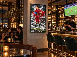 Ronaldo CR7 Football Wall Art 120x60cm – Framed Canvas