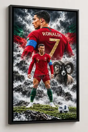 Ronaldo CR7 Football Wall Art 120x60cm – Framed Canvas