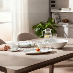 Luminarc Essence & Diwali 46-Piece White Opal Glass Dinnerware Set