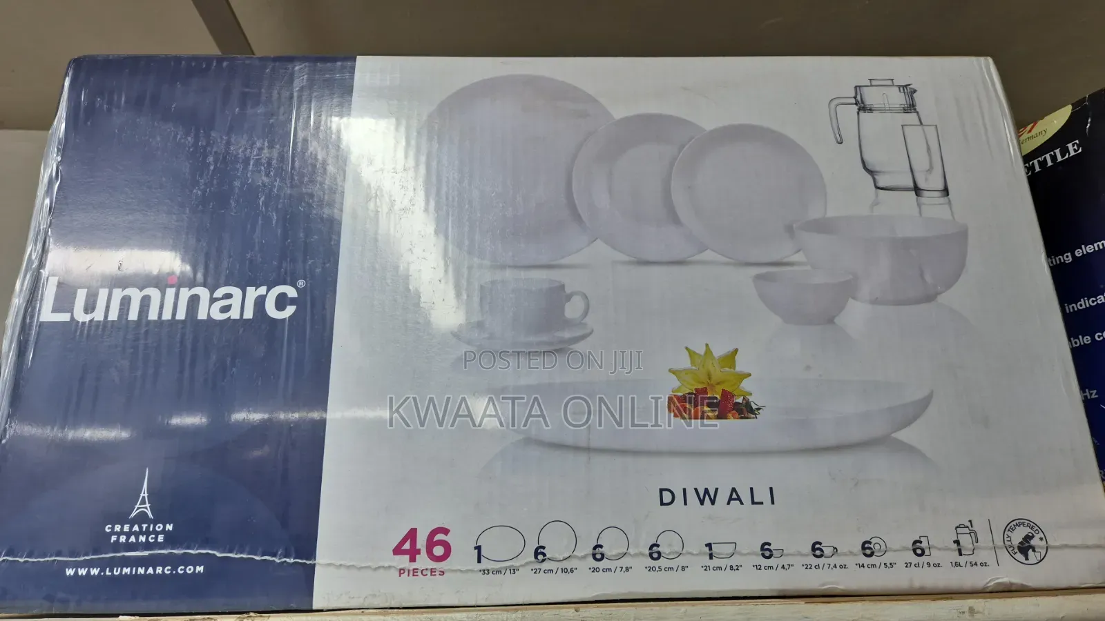 Luminarc Essence & Diwali 46-Piece White Opal Glass Dinnerware Set