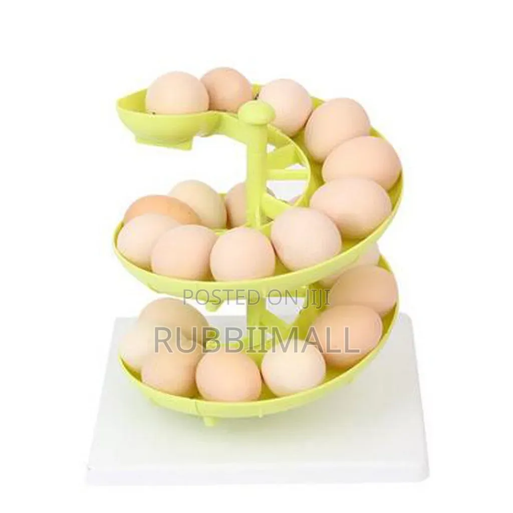 3-Tier Spiral Egg Dispenser & Storage Rack