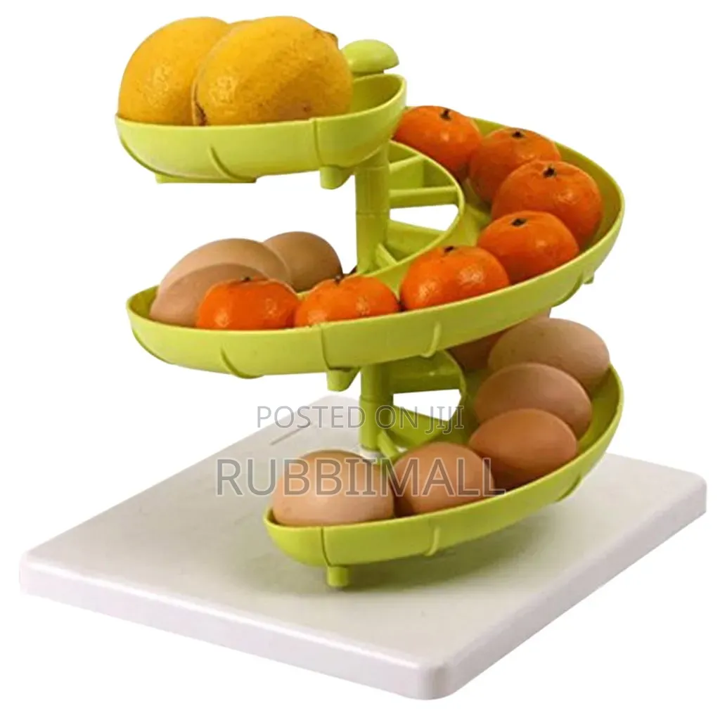 3-Tier Spiral Egg Dispenser & Storage Rack