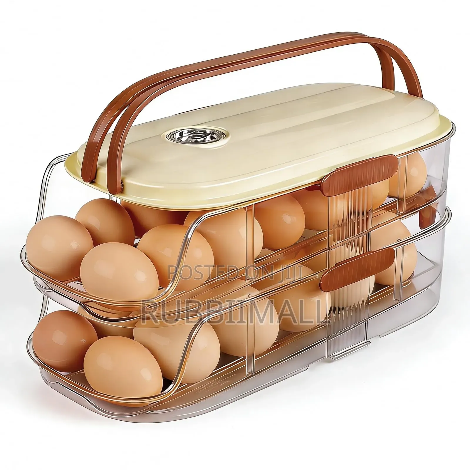 Stackable Automatic Rolling Egg Storage Containers 2 Layer