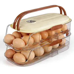 Stackable Automatic Rolling Egg Storage Containers 2 Layer