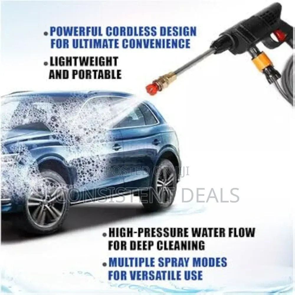 Cordless Portable Wireless Pressure Washer Gun 48V 12000mAh