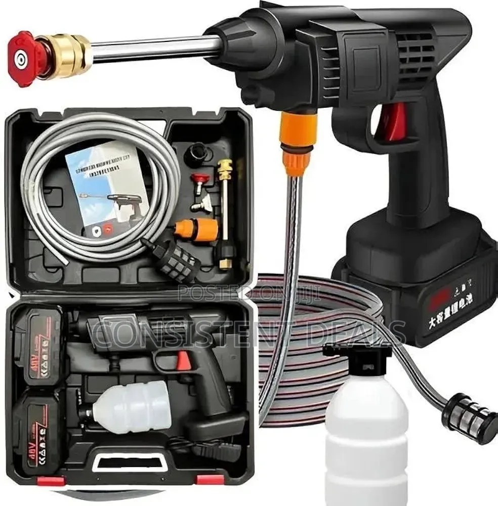 Cordless Portable Wireless Pressure Washer Gun 48V 12000mAh