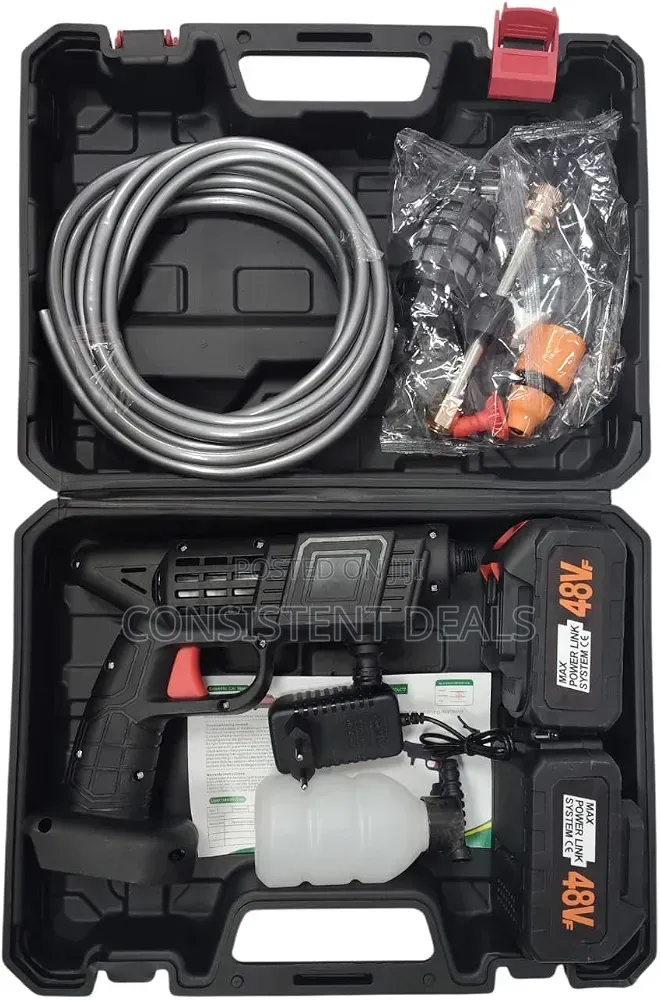 Cordless Portable Wireless Pressure Washer Gun 48V 12000mAh