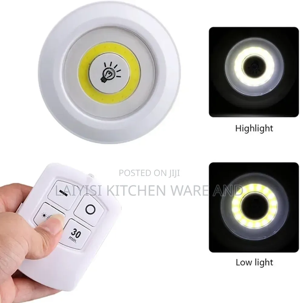 3Pcs LED Lights With Remote Brightness, Battery Operated Lighting-