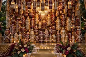 Elegant Exotic Luxury Wedding Decor - Kitenge B Pearls Fairy Lights -