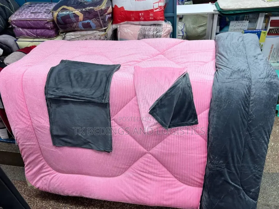 Strip Collo Bedcover Pink and Purple