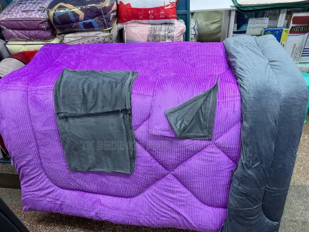 Strip Collo Bedcover Pink and Purple