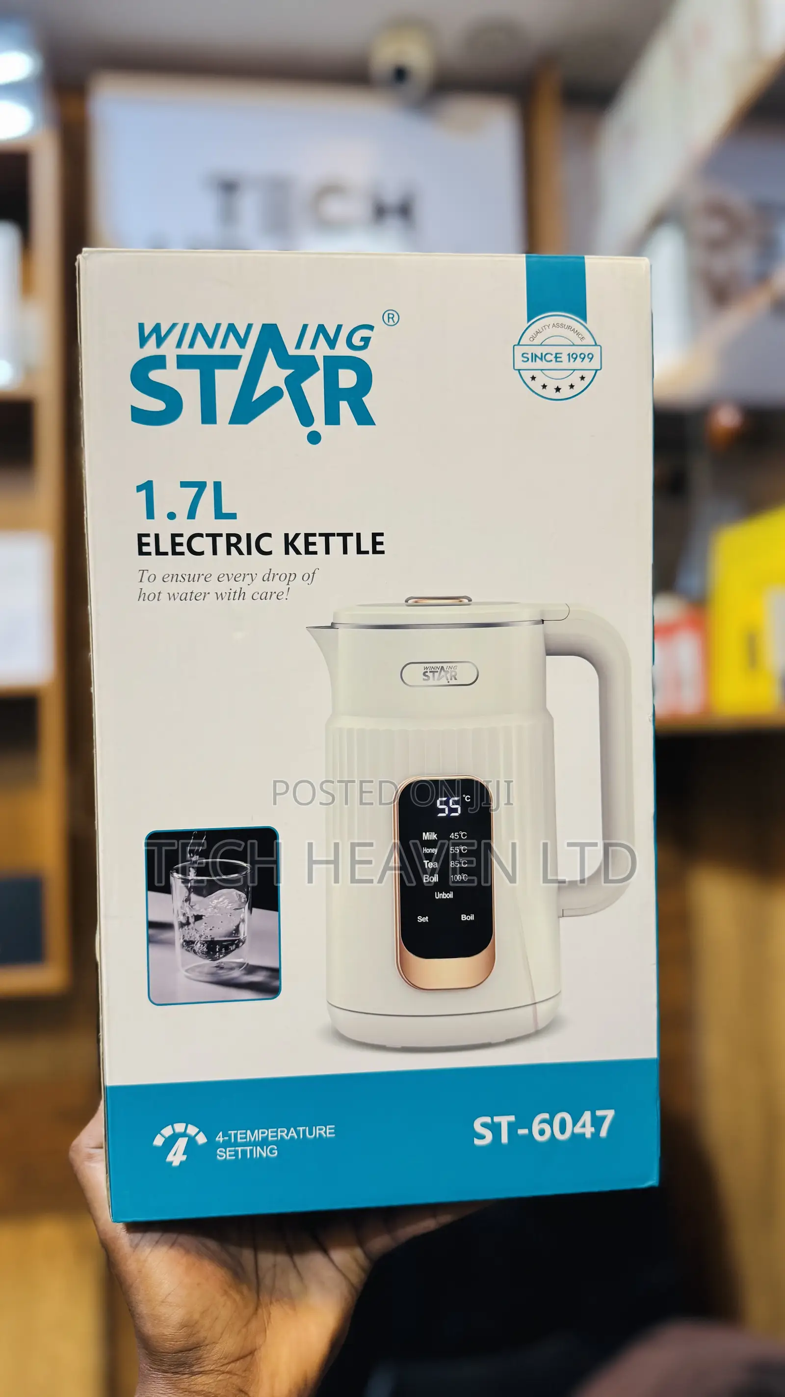 Adjustable 1.7L Electric Kettle Winning Star St6047