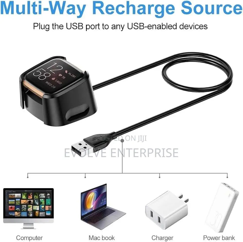 USB Charger Compatible With Fitbit Versa