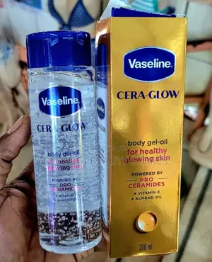 Vaseline Cera-Glow Body Gel-Oil Pro-Ceramides, Vitamin E,& Almond Oil