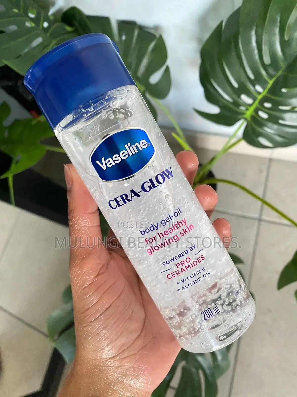 Vaseline Cera-Glow Body Gel-Oil Pro-Ceramides, Vitamin E,& Almond Oil