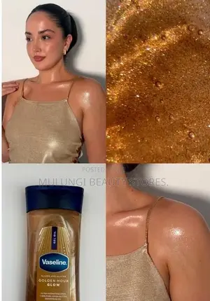 Vaseline Glazed and Glisten Golden Hour Glow Shimmering Body Gel Oil