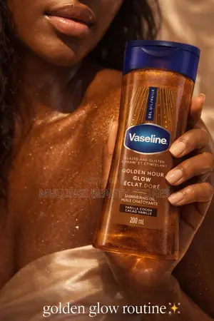 Vaseline Glazed and Glisten Golden Hour Glow Shimmering Body Gel Oil