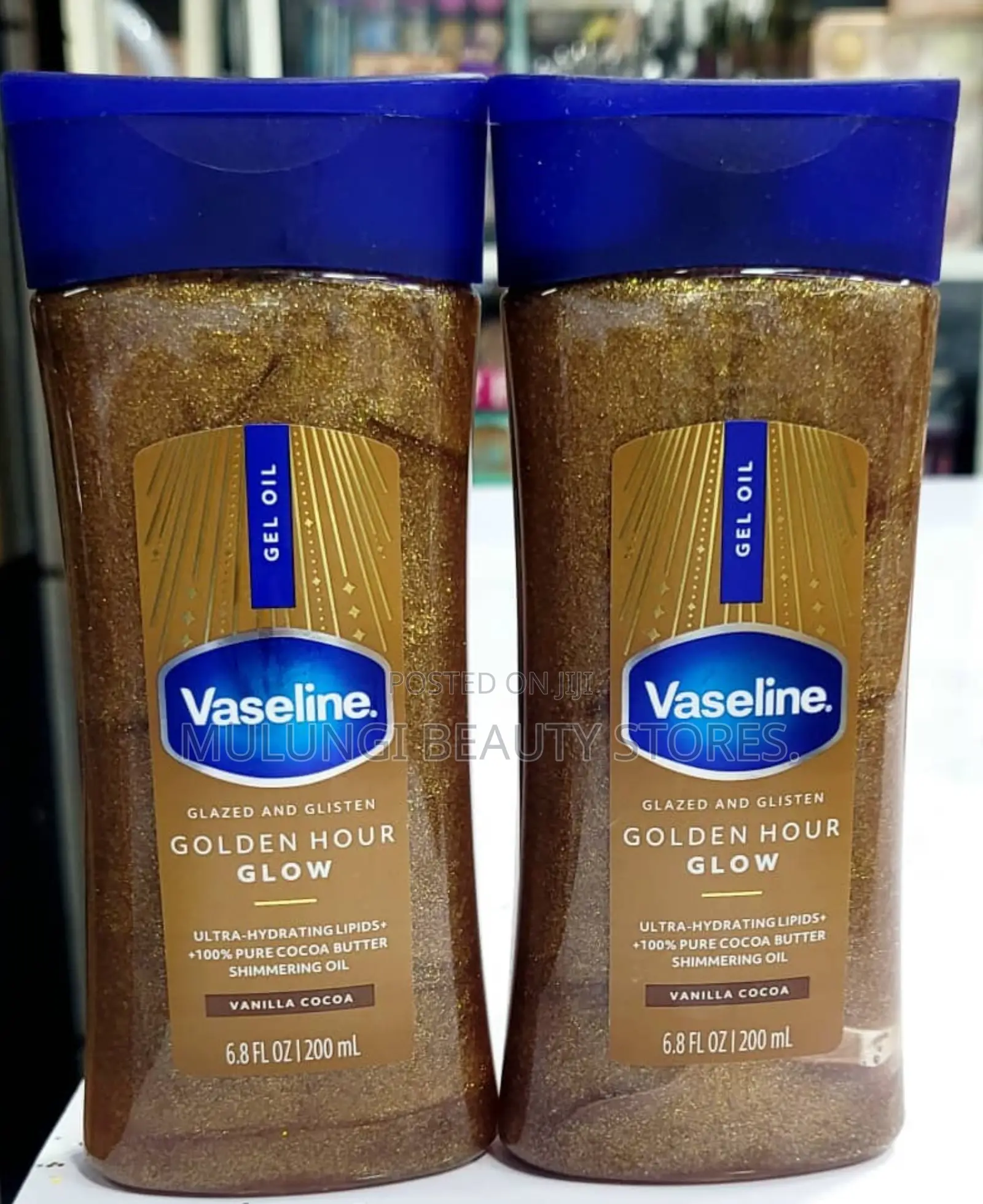 Vaseline Glazed and Glisten Golden Hour Glow Shimmering Body Gel Oil