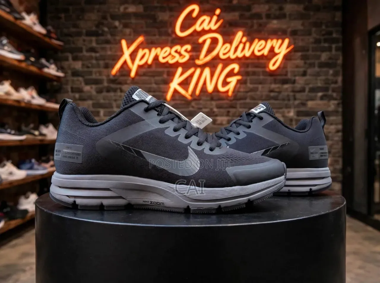 Black Nike Air Zoom Structure 17 Trainer Running Sneakers