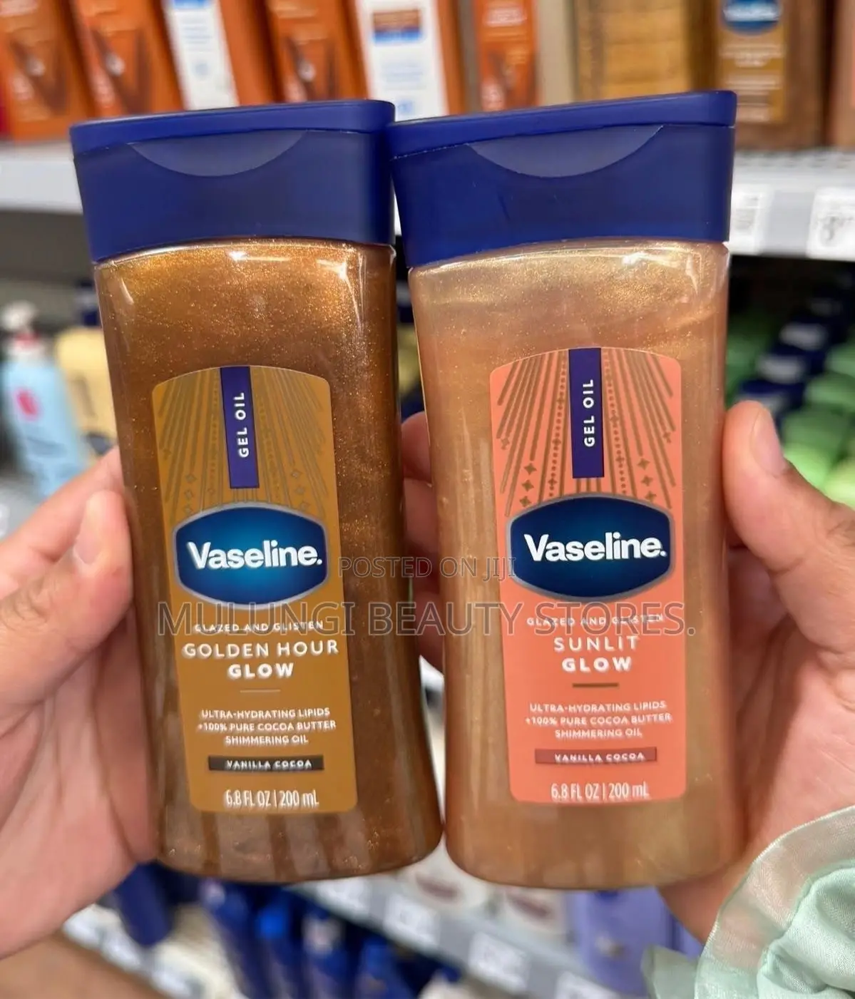 Vaseline Glazed and Glisten Golden Hour Glow Shimmering Body Gel Oil