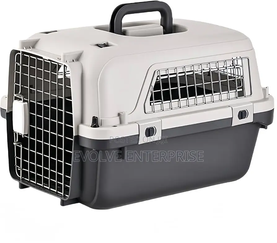 Hard-Shell Travel Crate for Medium Dogs & Cats Secure Airline Carrier