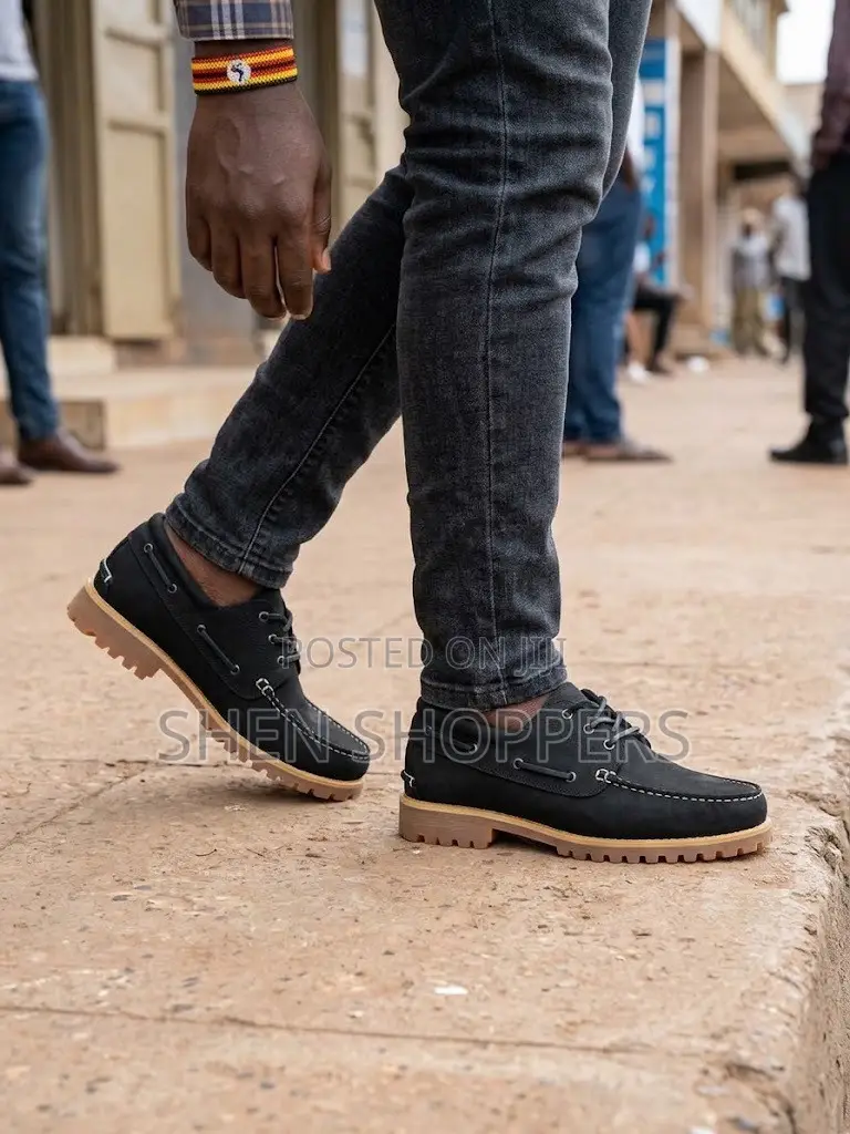 Premium Matte Black Timberland 3-Eye Rugged Lug Loafer