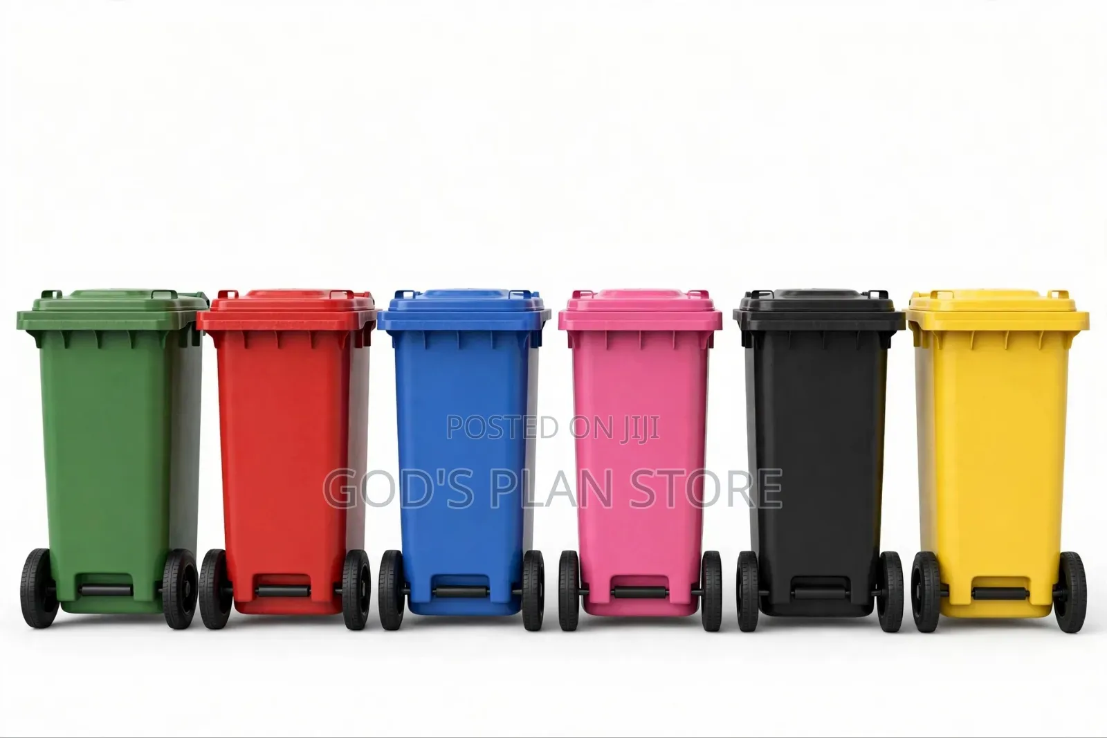 Black Wheeled 120litres Plastic Dust Bins Plastic Dust Bins