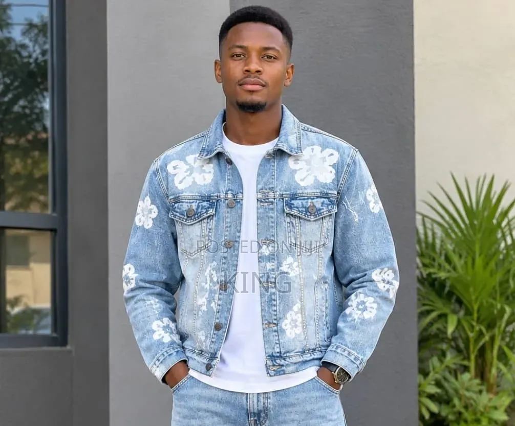 Men's Paint-Stroke and Distressed Denim Jackets,