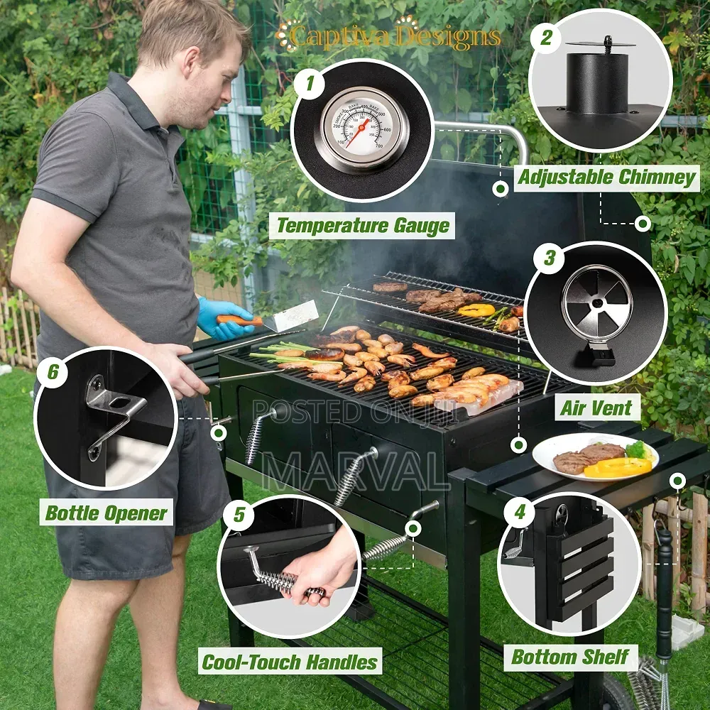 Charcoal Grills Extra Large Barbecue Grill Heavy Duty