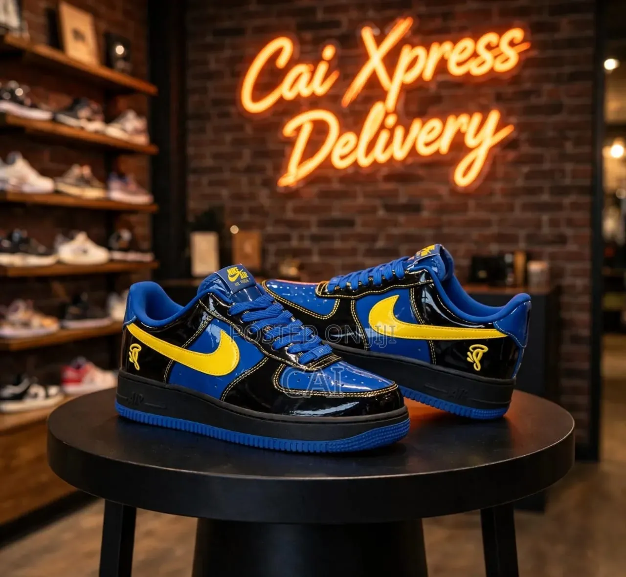 Af1. Blue Patent Sneakers
