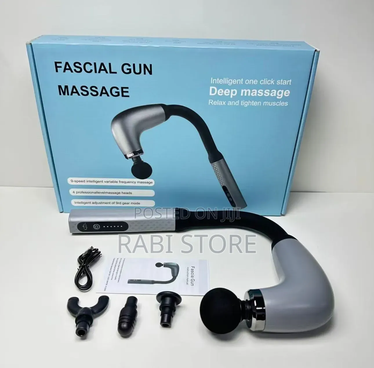 Long Handle Fascial Gun / Deep Tissue Percussion Muscle Massager
