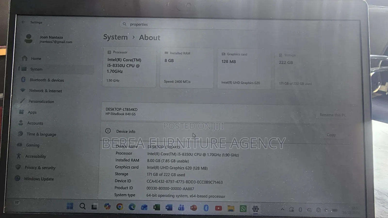 Laptop HP EliteBook 840 G5 8GB Intel Core i5 SSD 256GB