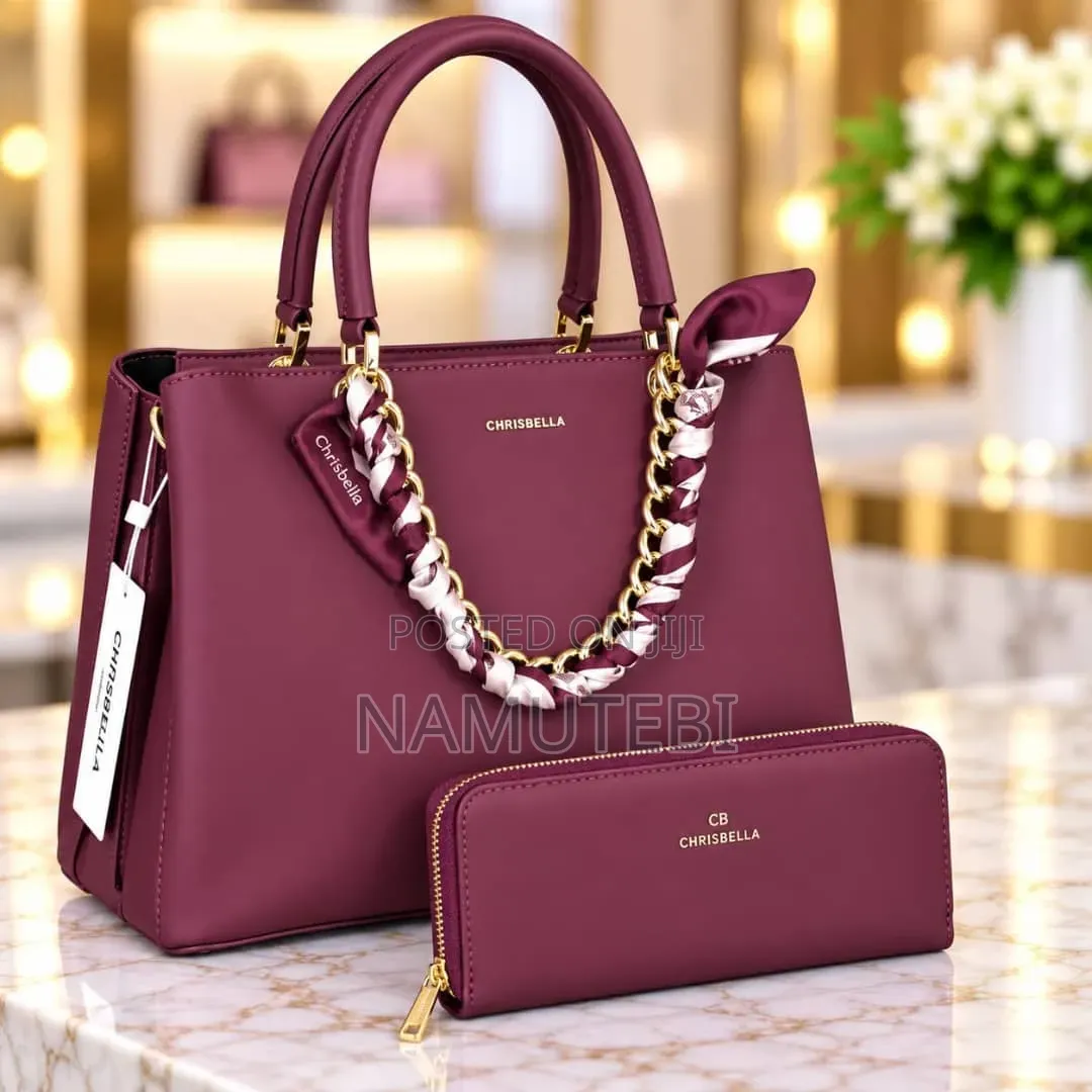 2pcs Chrisbella Handbags and Matching Wallet Set