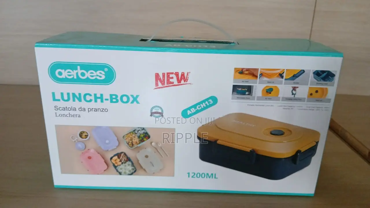 Aerbes 1200ml Lunch Box With Cup, Spoon & Fork – Food Container