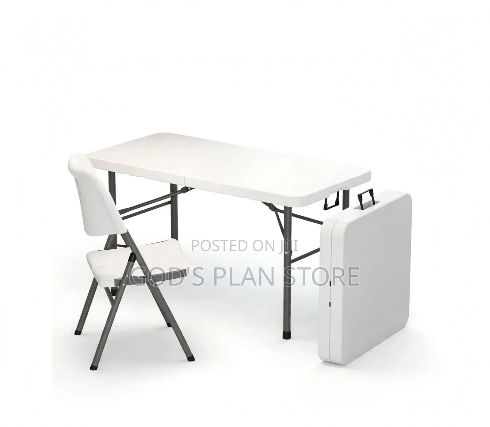 Office,Home,hostel Foldable Reading Table and Chair Comb(white)