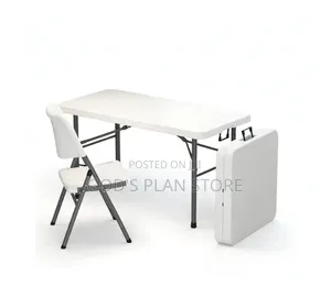 Office,Home,hostel Foldable Reading Table and Chair Comb(white)