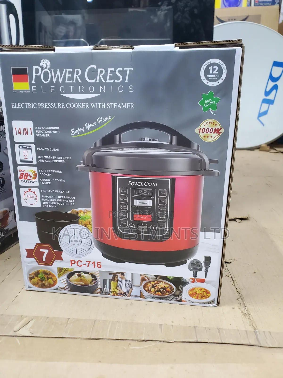 7l Powercrest 14 in 1 Pressure Cooker With Steamer