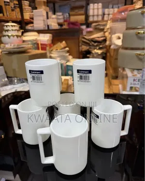 6PC Luminarc Tempered Opal Glass Mug Set – Coffee & Tea Cups (29 Cl)