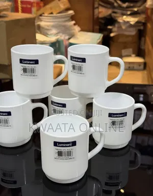 6PC Luminarc Tempered Opal Glass Mug Set – Coffee & Tea Cups (29 Cl)