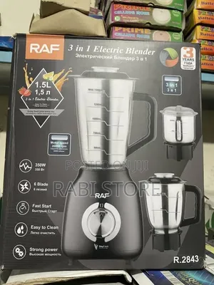 RAF 3-in-1 Multifunction Blender (Model R.2843), a Stainless Steel