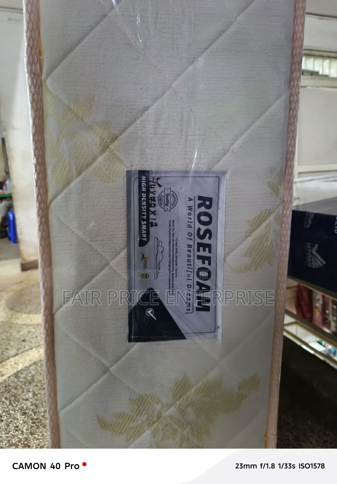 6*6*12 Inches. Rosefoam Mattress. High Density Smart