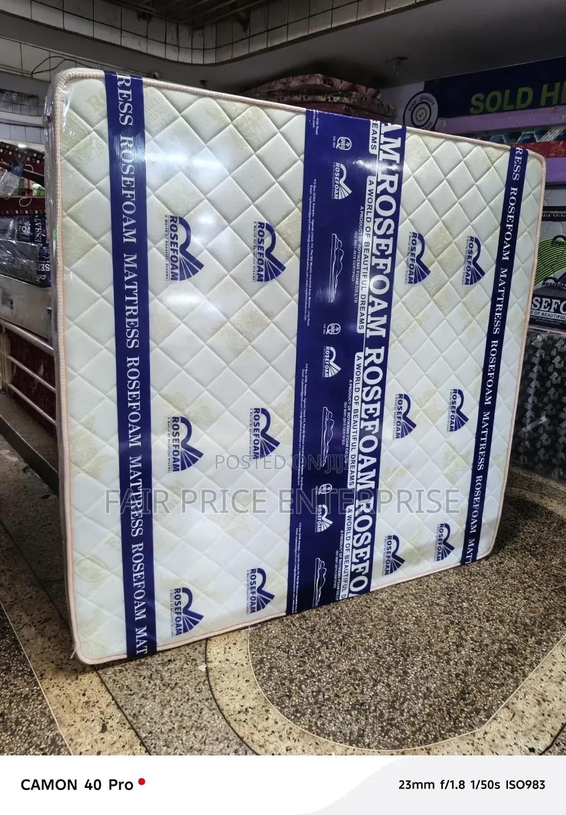 6*6*12 Inches. Rosefoam Mattress. High Density Smart